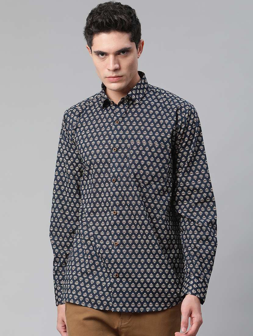 mens printed casual shirt