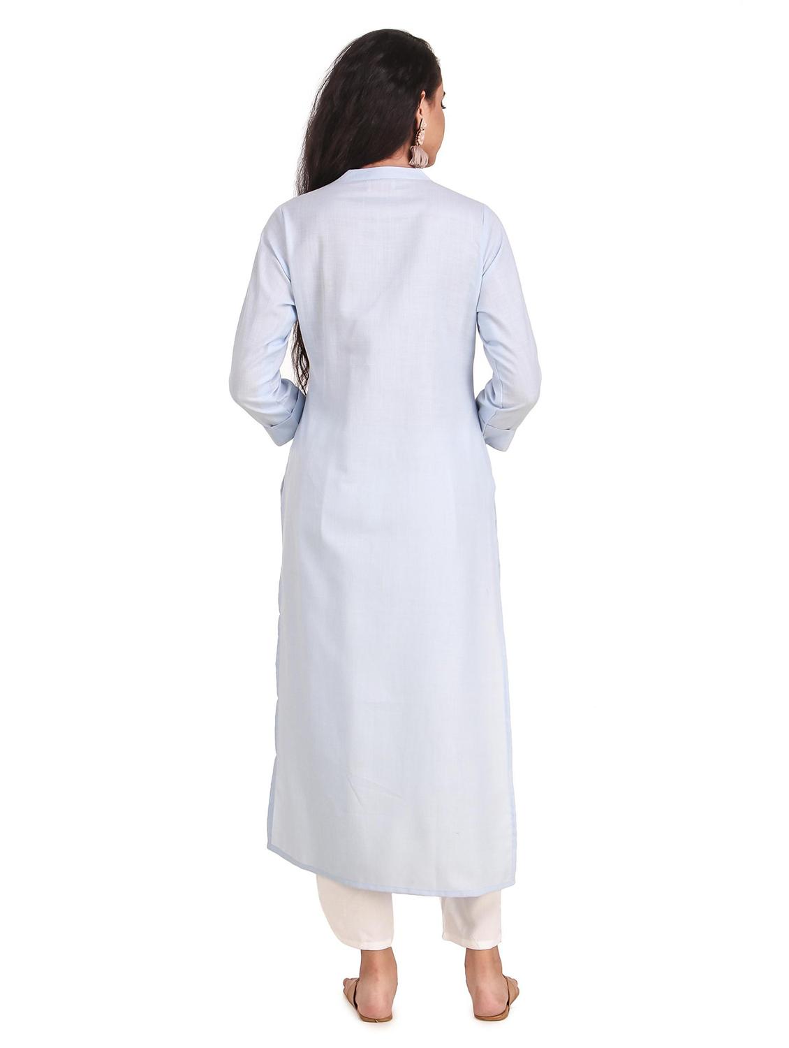 multi colored solid straight kurta - 18254347 - Standard Image - 2