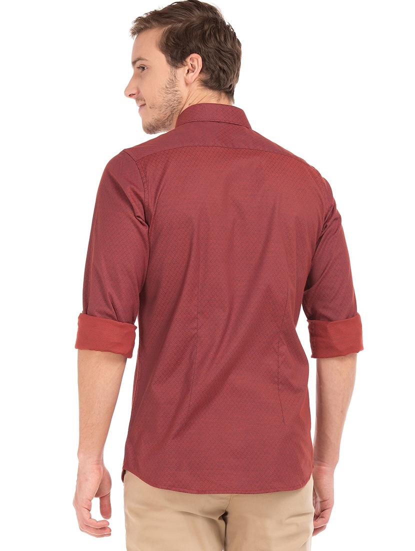 red printed casual shirt - 18254510 - Standard Image - 2