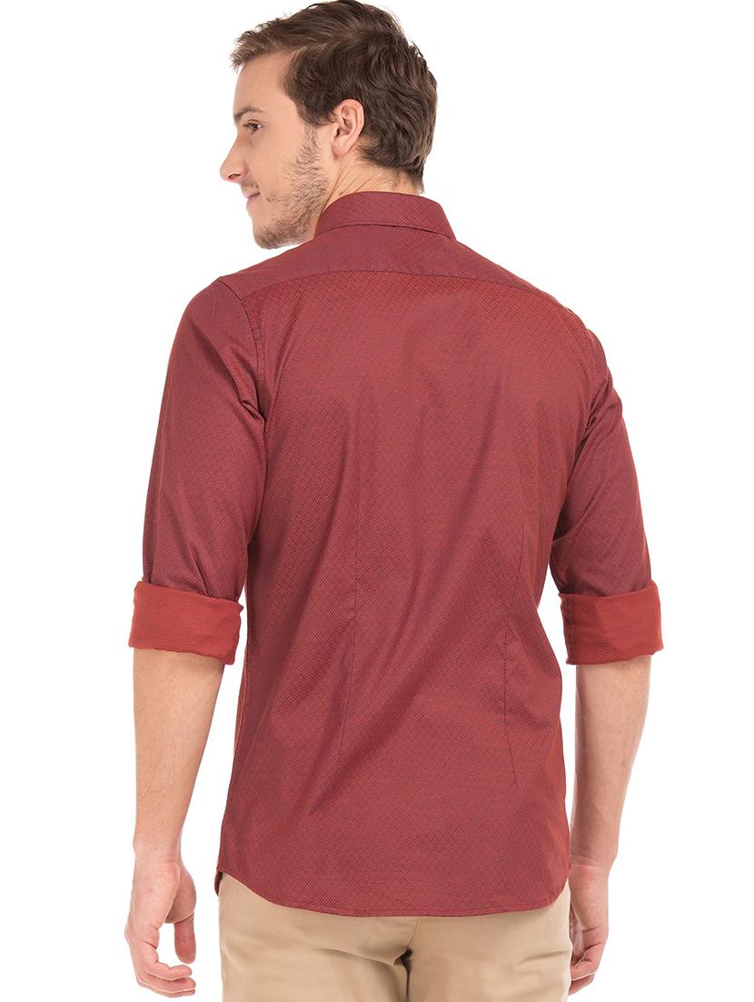 red printed casual shirt - 18254706 - Standard Image - 2