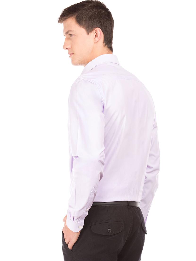 lavender solid formal shirt - 18255739 - Standard Image - 2
