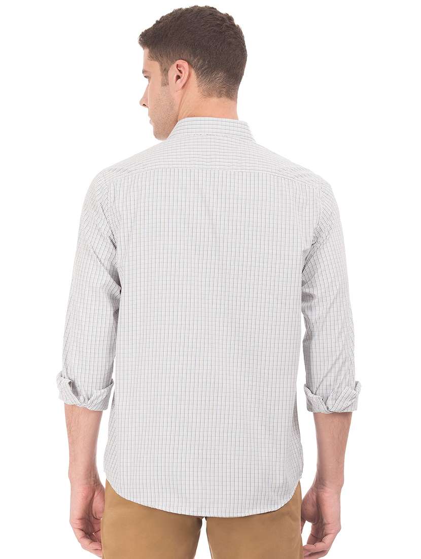 white checkered formal shirt - 18255794 - Standard Image - 2