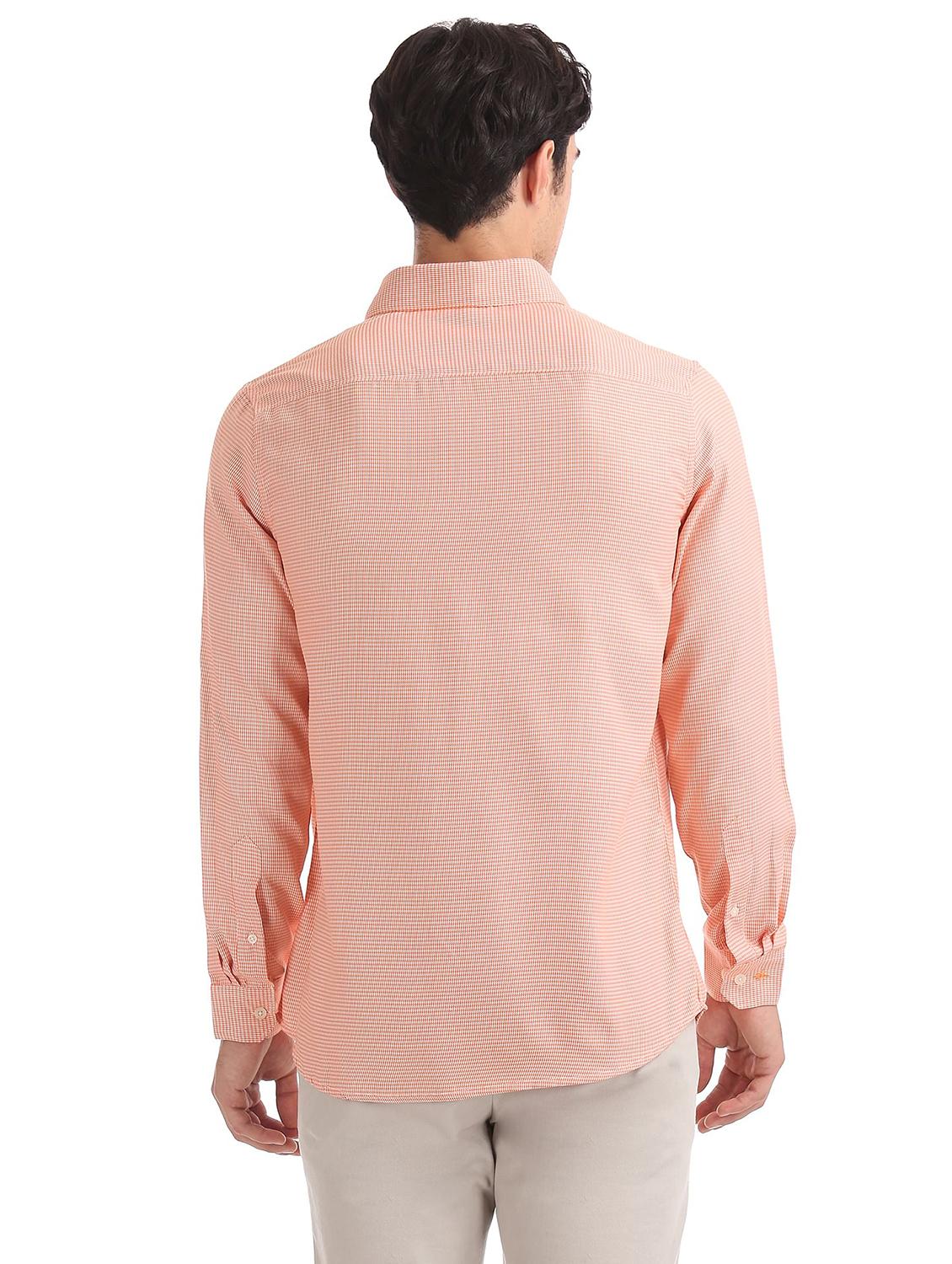 orange hounds-tooth formal shirt - 18256151 - Standard Image - 2
