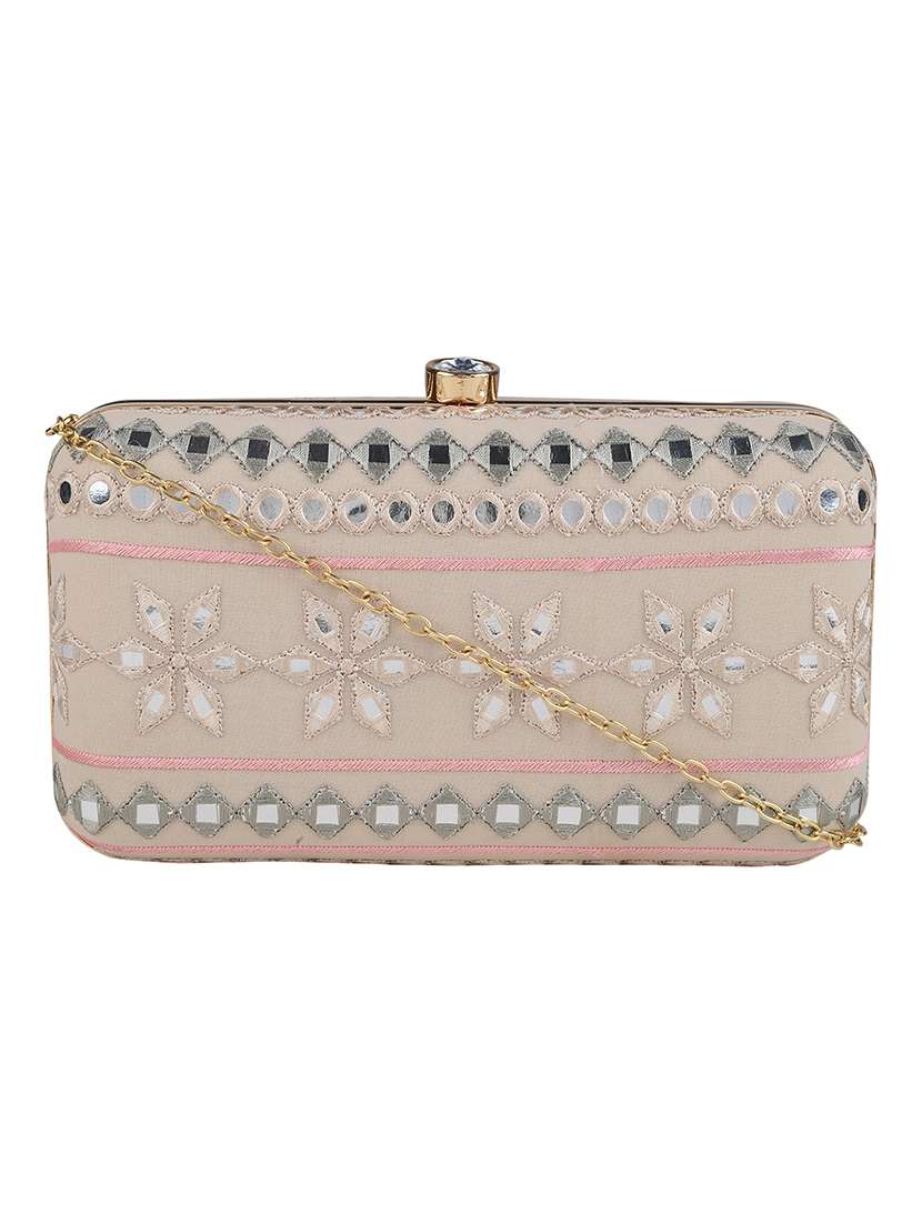 green cotton polyester blend regular clutch