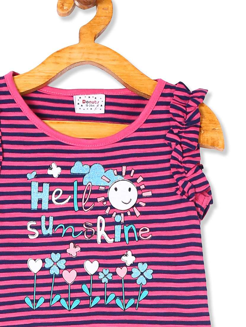 pink striped ruffled top - 18257974 - Standard Image - 2