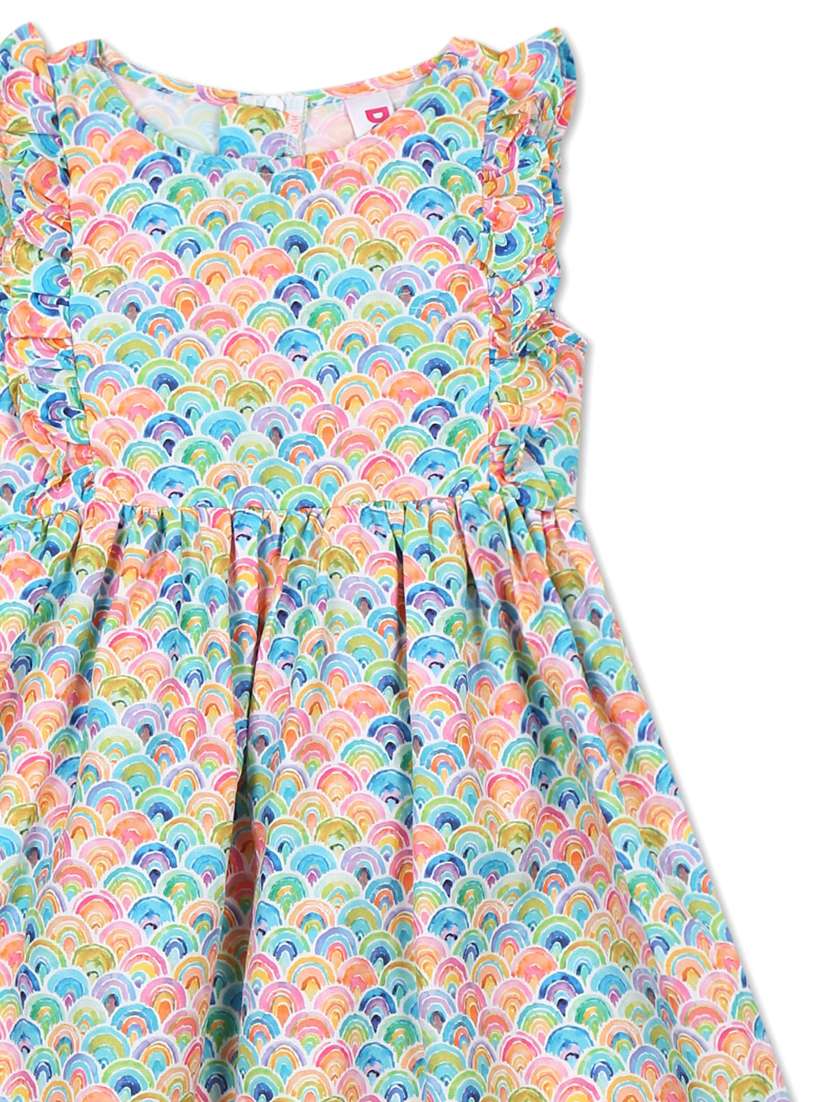 round neck printed frock - 18259060 - Standard Image - 2