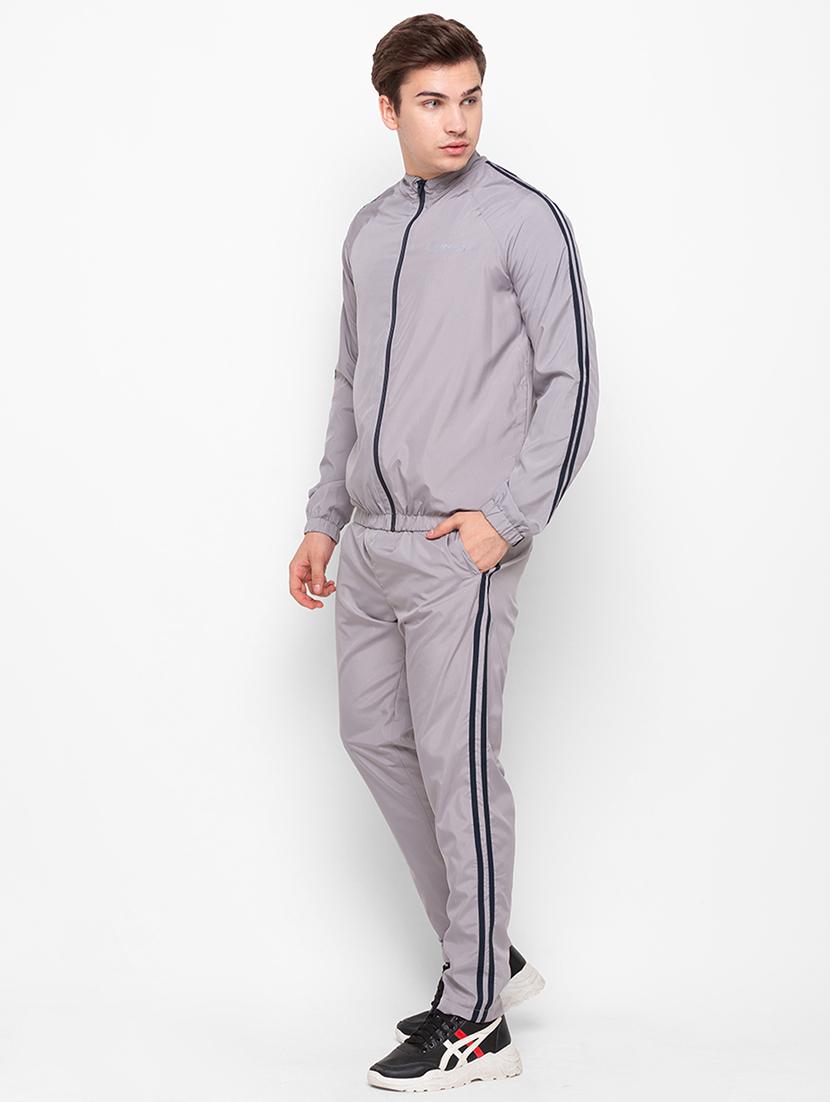 grey solid track pant full length track suit - 18259409 - Standard Image - 2