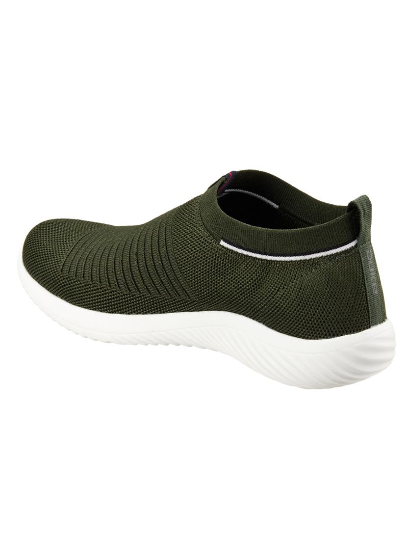 green fabric slip on sports shoes - 18259564 - Standard Image - 2