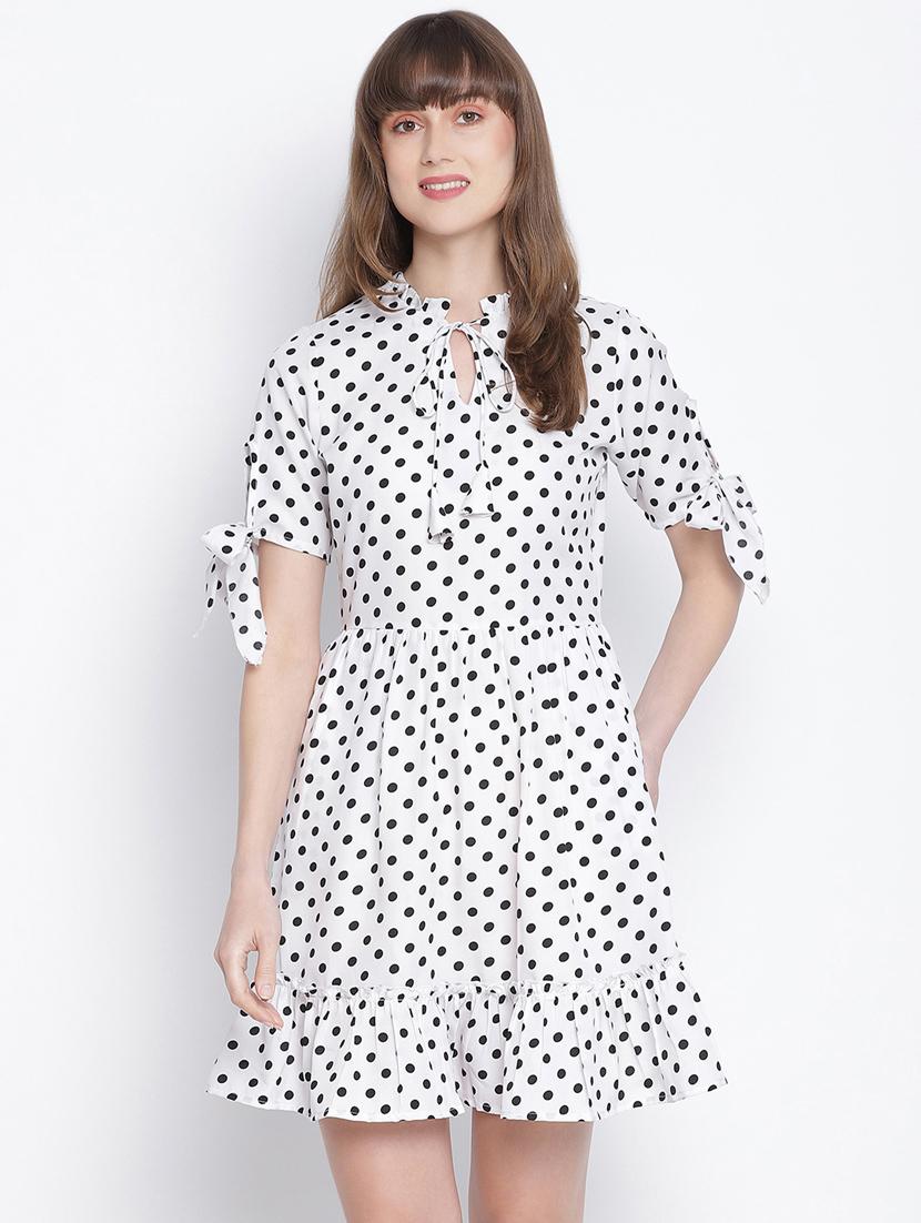 women's tiered dress polka dots dress - 18259598 -  Zoom Image - 0