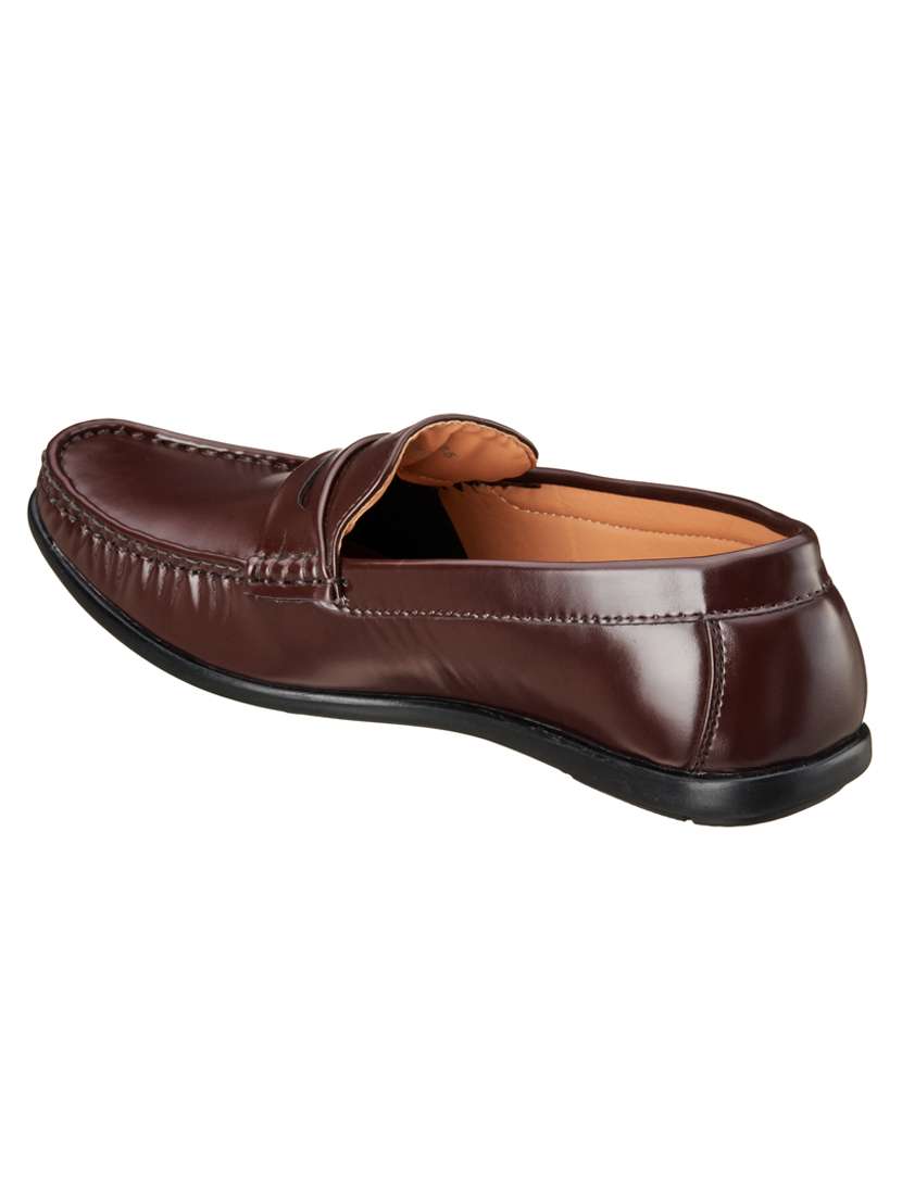 brown synthetic slip on loafers - 18259643 -  Standard Image - 2
