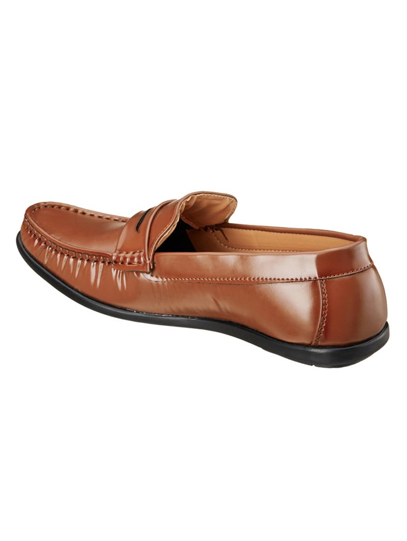 tan synthetic slip on loafers - 18259646 - Standard Image - 2