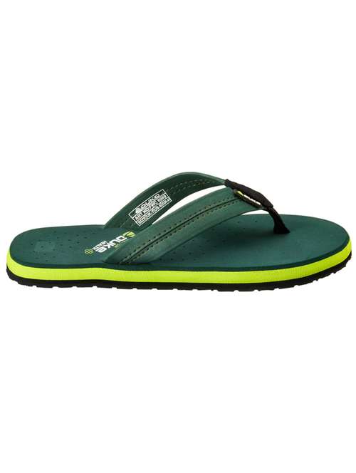 green synthetic & mesh slip on flip flops - 18259664 -  Standard Image - 0