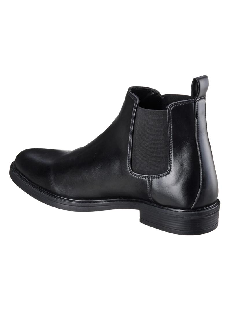 black synthetic slip on boots - 18259673 - Standard Image - 2