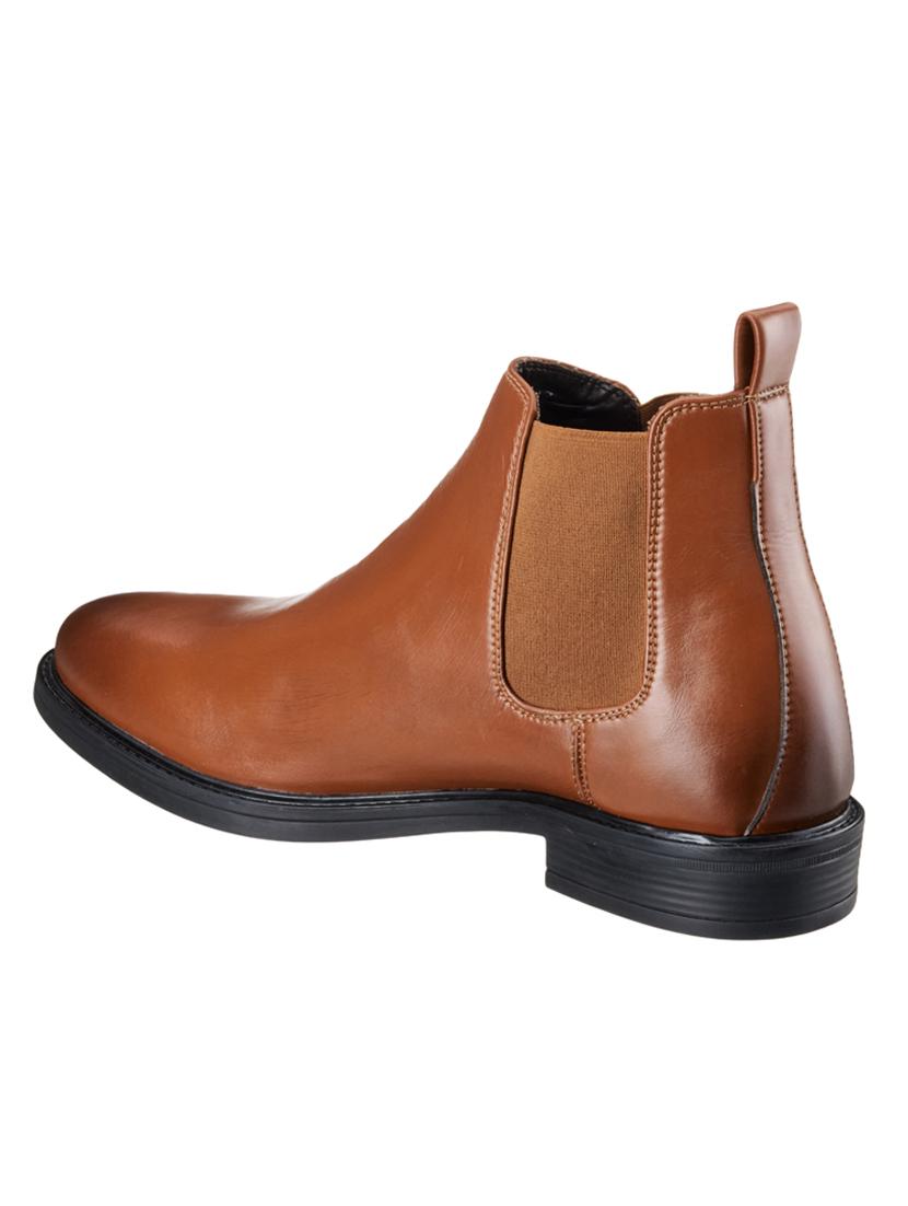 tan synthetic slip on boots - 18259674 - Standard Image - 2