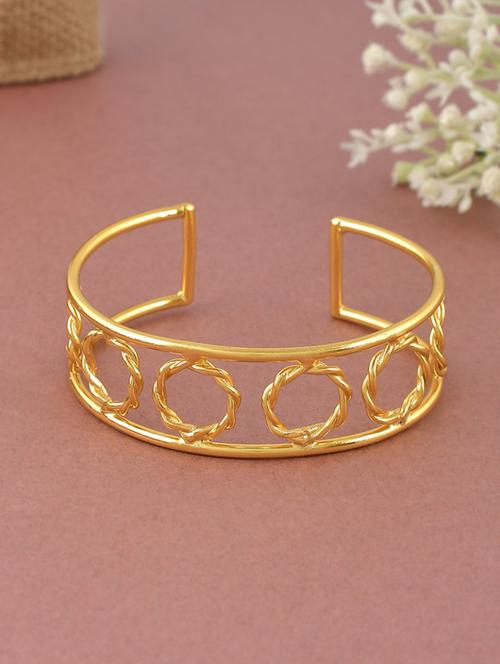 circular connect gold plated bracelet - 18259806 - Standard Image - 0