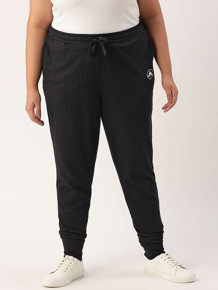 mid rise solid plus track pant