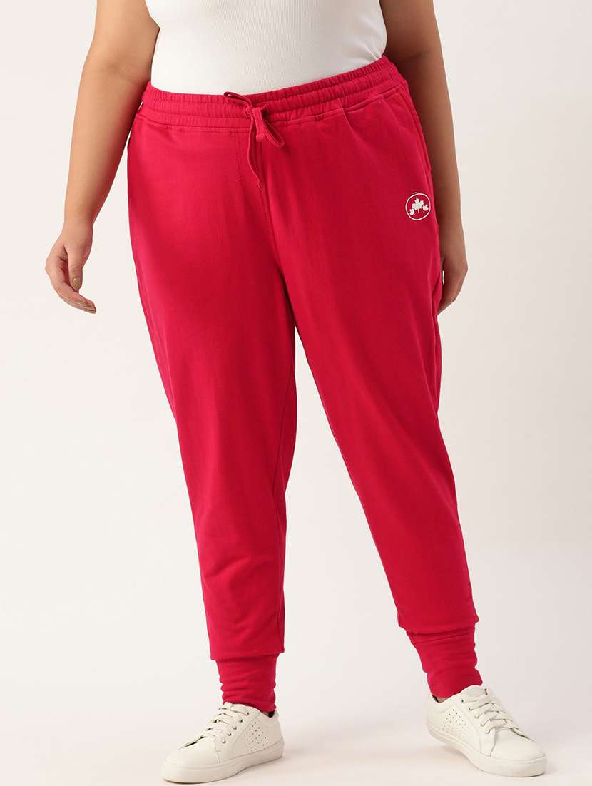 mid rise solid plus track pant