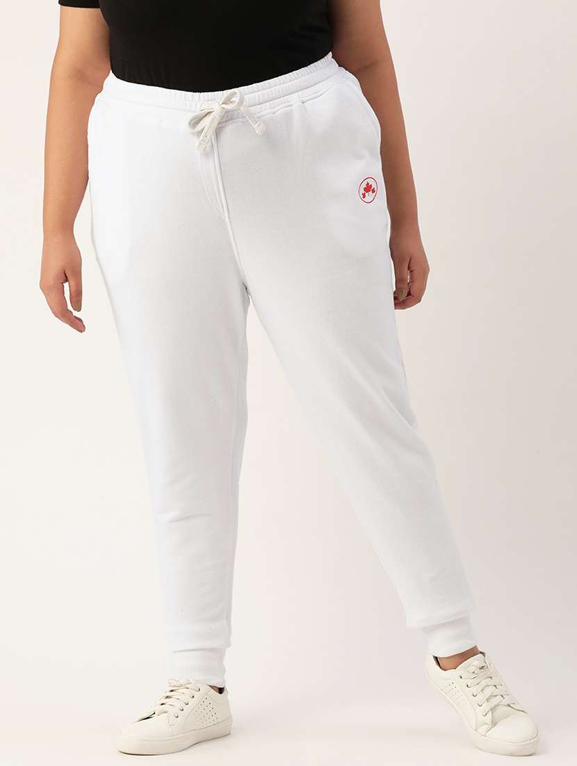 mid rise solid plus track pant