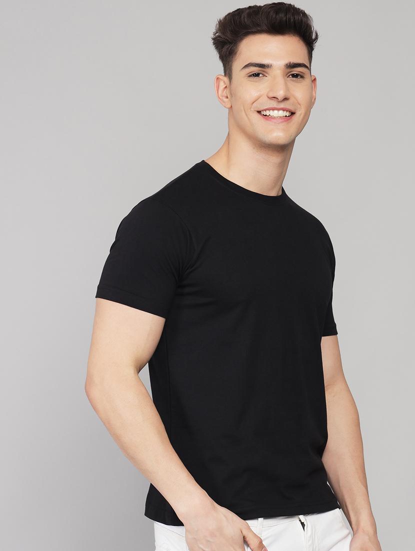 black solid t-shirt - 18260880 - Standard Image - 2