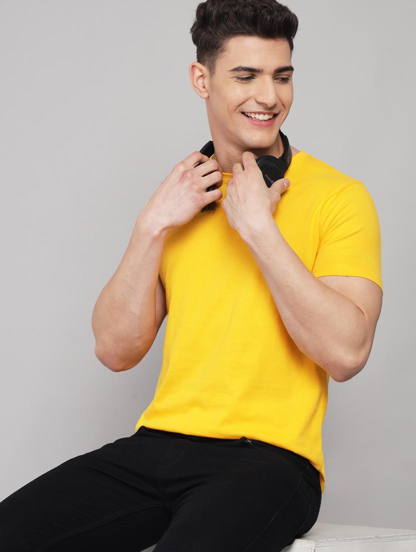 yellow solid t-shirt - 18260885 - Standard Image - 2