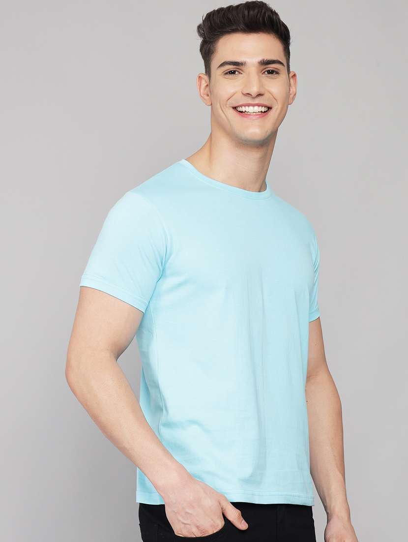 light blue solid t-shirt - 18260887 - Standard Image - 2