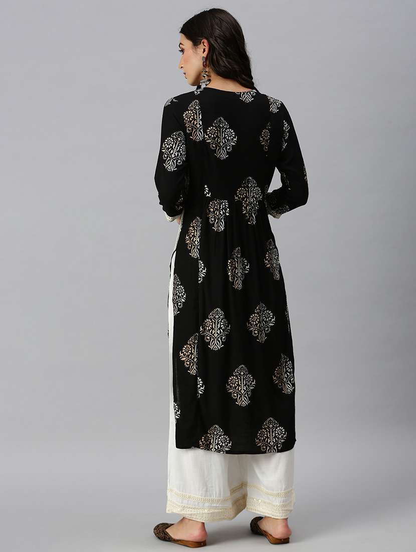 women floral kurta palazzo set with dupatta - 18260926 - Standard Image - 2