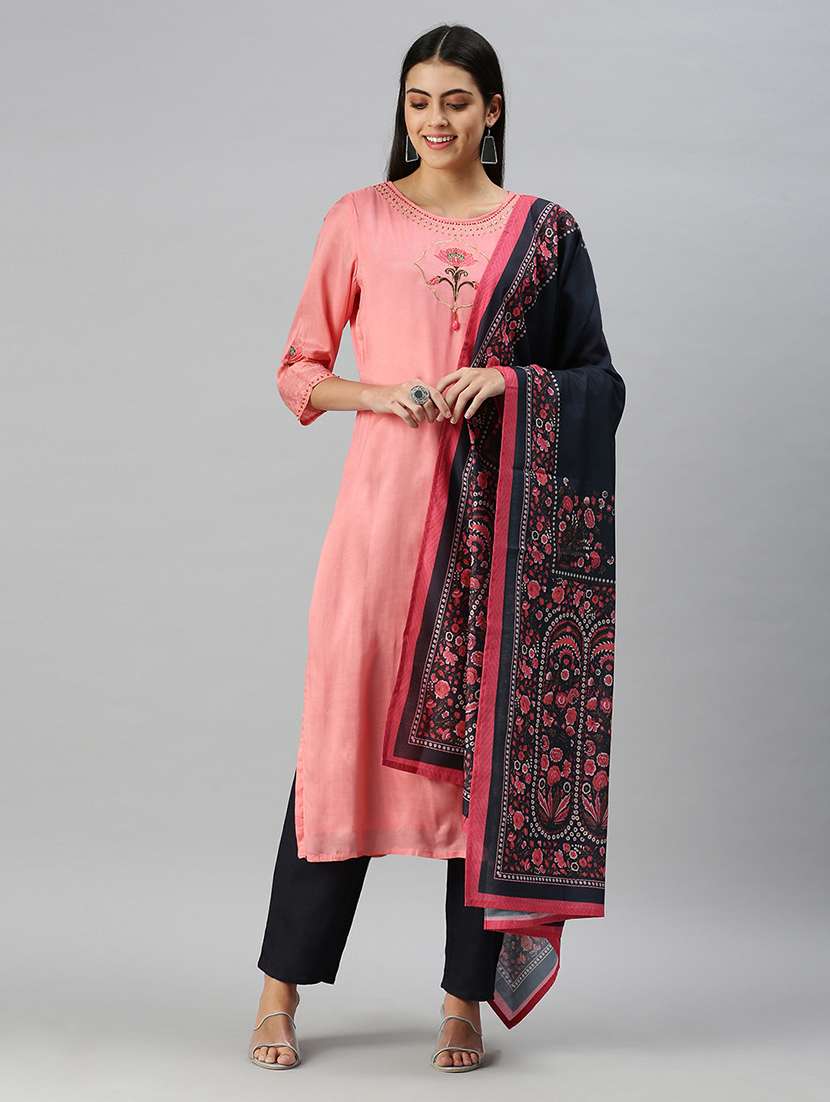 women embroidered kurta pant set with dupata - 18260960 -  Standard Image - 2