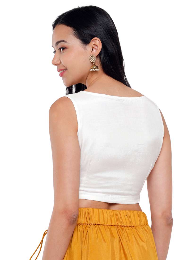 white viscose crop top - 18261500 -  Standard Image - 2