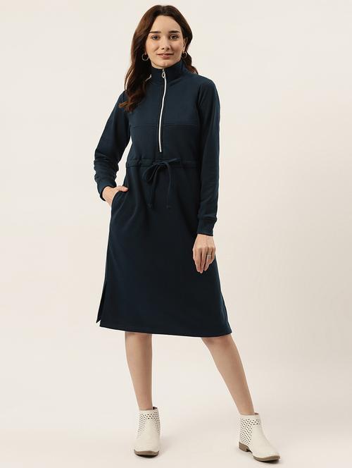 tie front solid straight dress - 18261679 -  Standard Image - 0