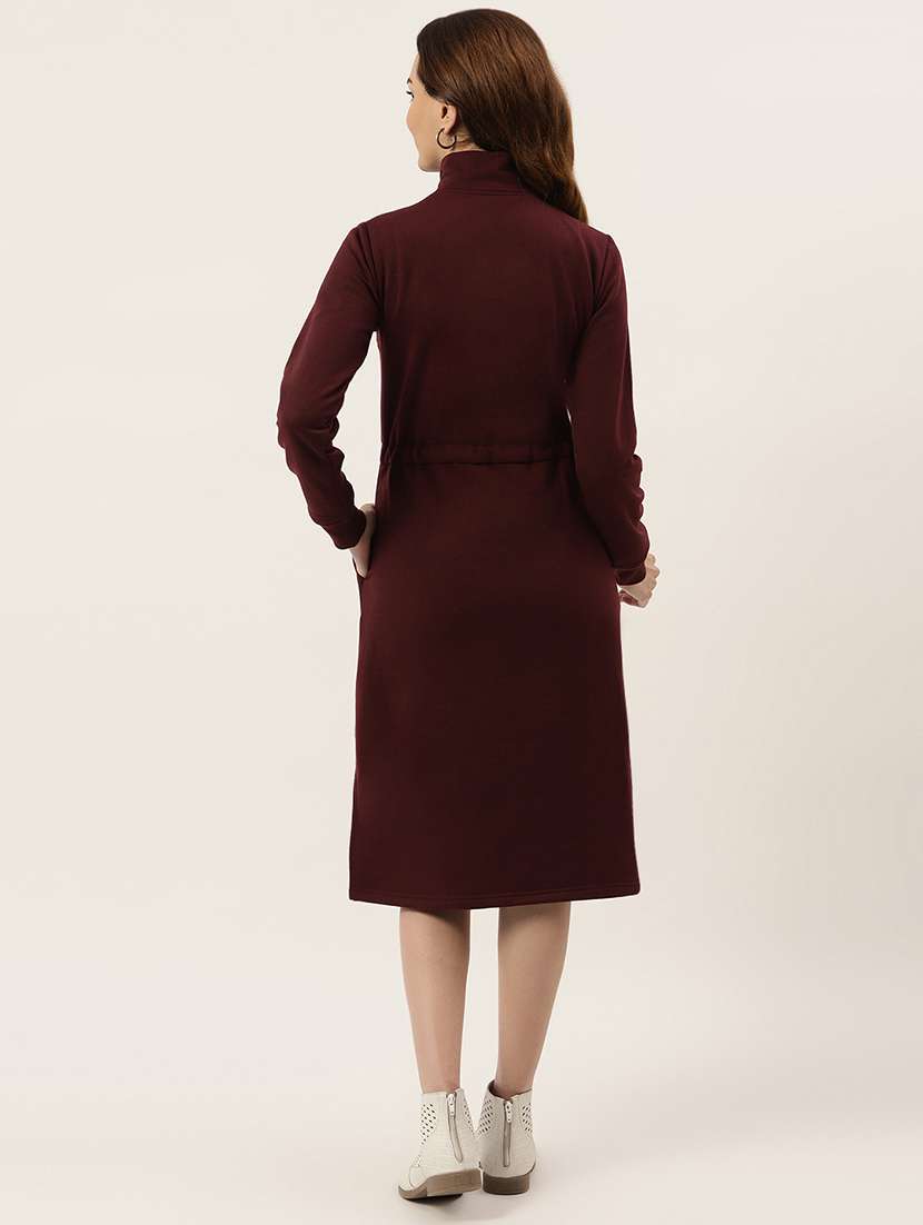 tie front solid straight dress - 18261685 -  Standard Image - 2