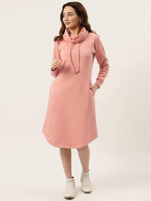 cowl neck solid  shift dress - 18261709 -  Standard Image - 0
