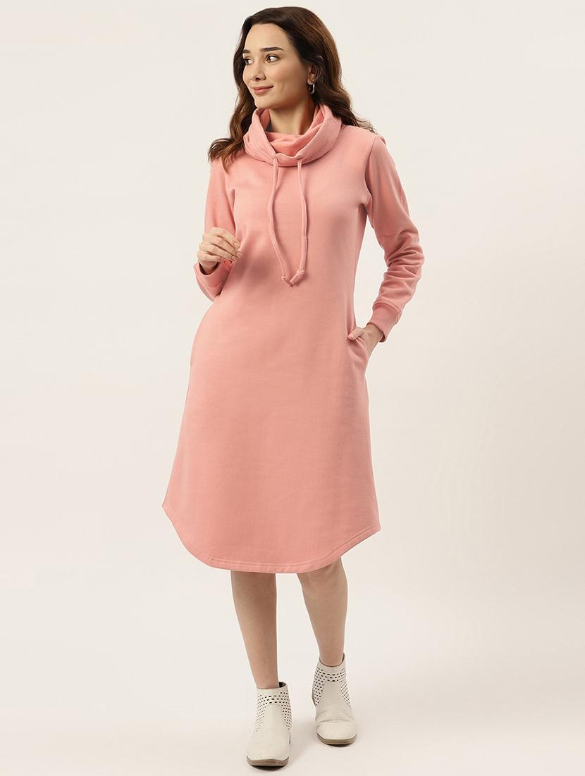 cowl neck solid  shift dress - 18261709 -  Zoom Image - 0