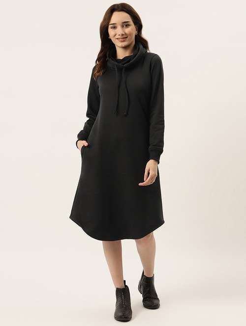 cowl neck solid shift dress - 18261727 - Standard Image - 0