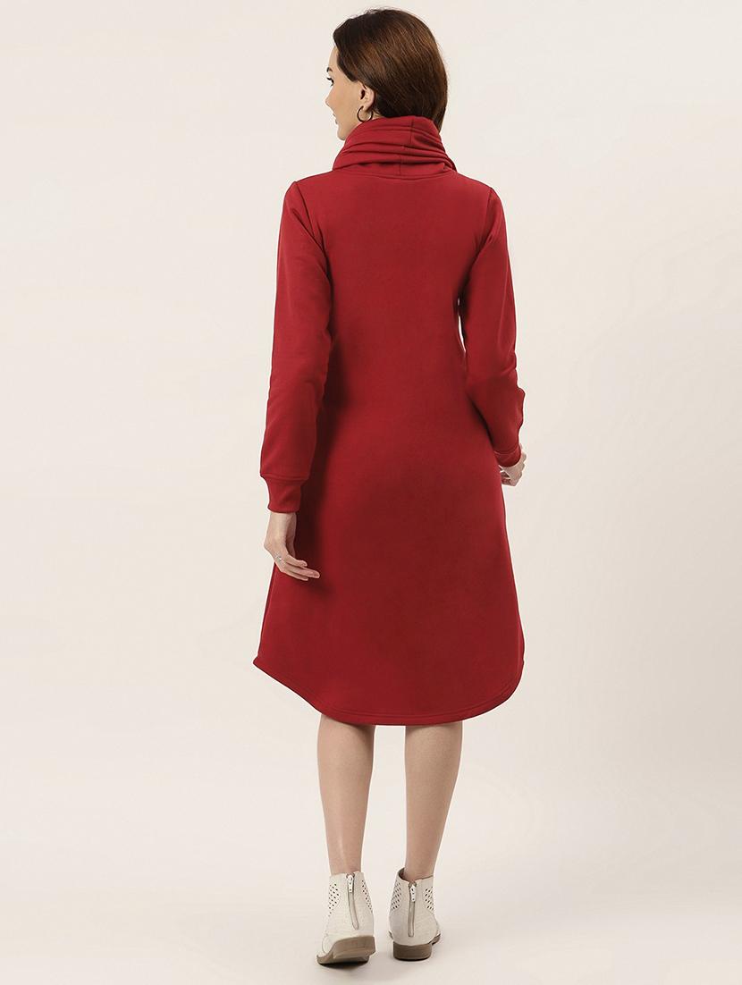 cowl neck solid shift dress - 18261733 - Standard Image - 2