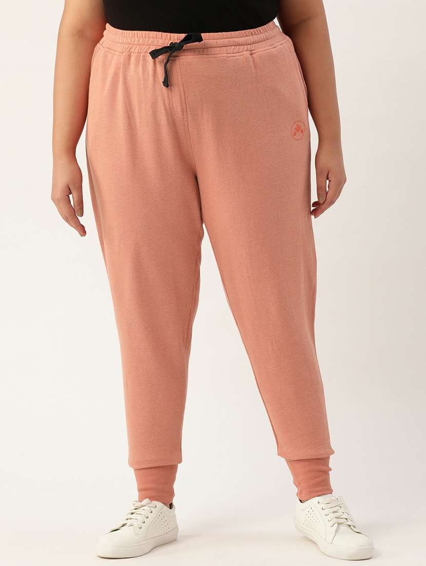 mid rise solid plus track pant