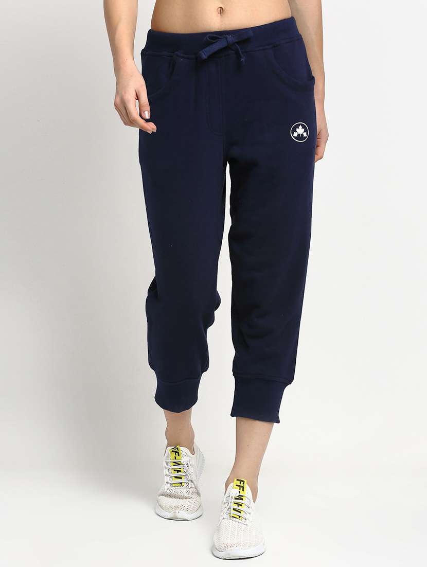 mid rise solid track pant