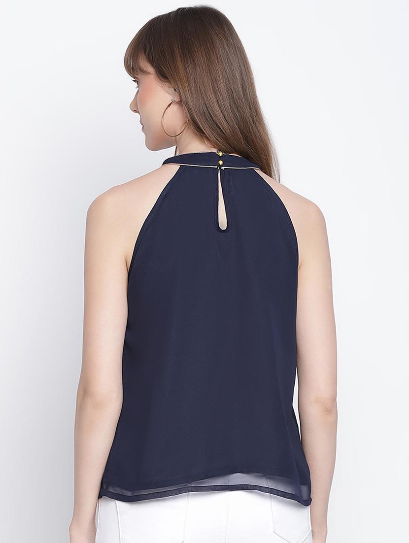 women's ruffle halter neck top - 18262068 - Standard Image - 2