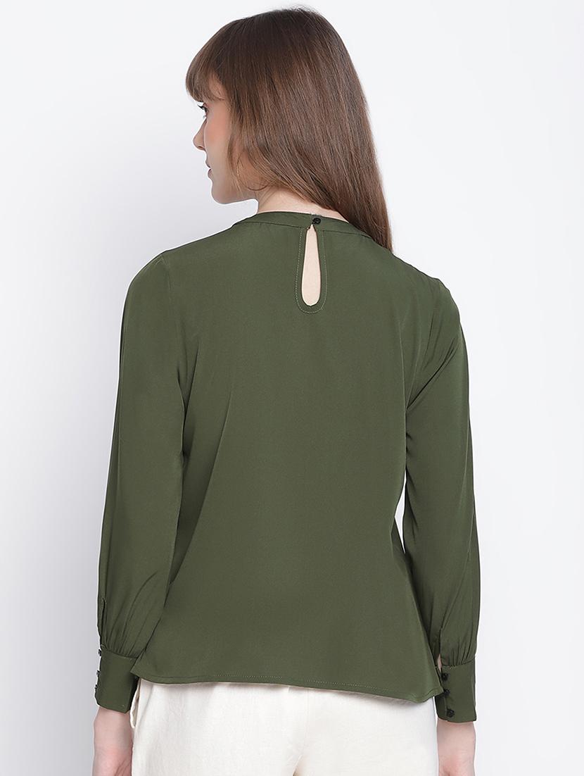 women's straight round neck top - 18262074 - Standard Image - 2