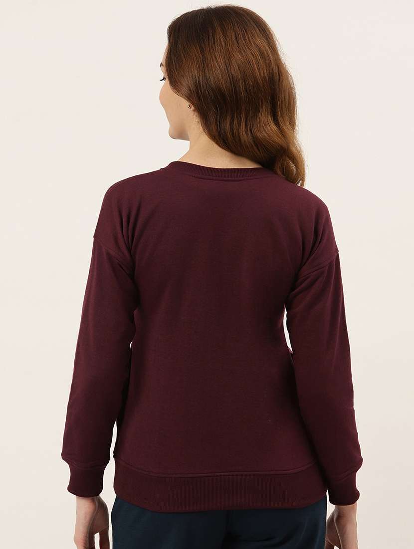 round neck solid sweatshirt - 18262952 -  Standard Image - 2