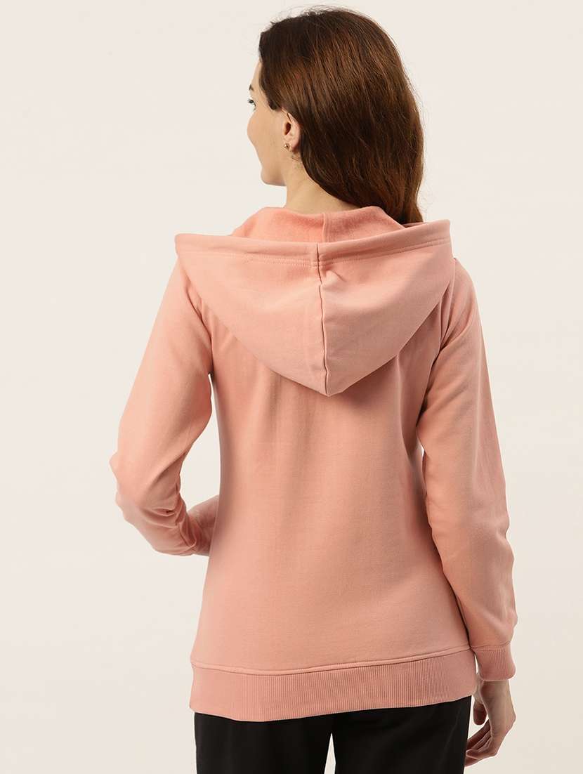 hooded neck solid sweatshirt - 18262976 - Standard Image - 2