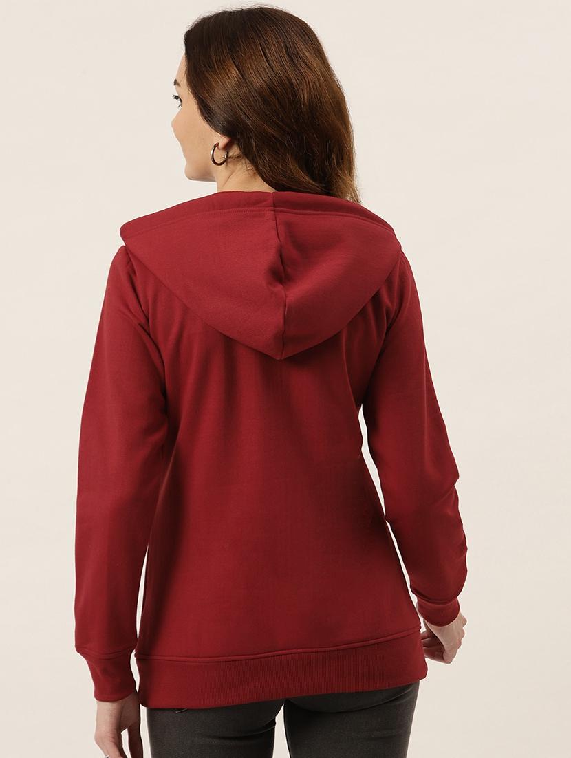 hooded neck solid sweatshirt - 18263000 - Standard Image - 2