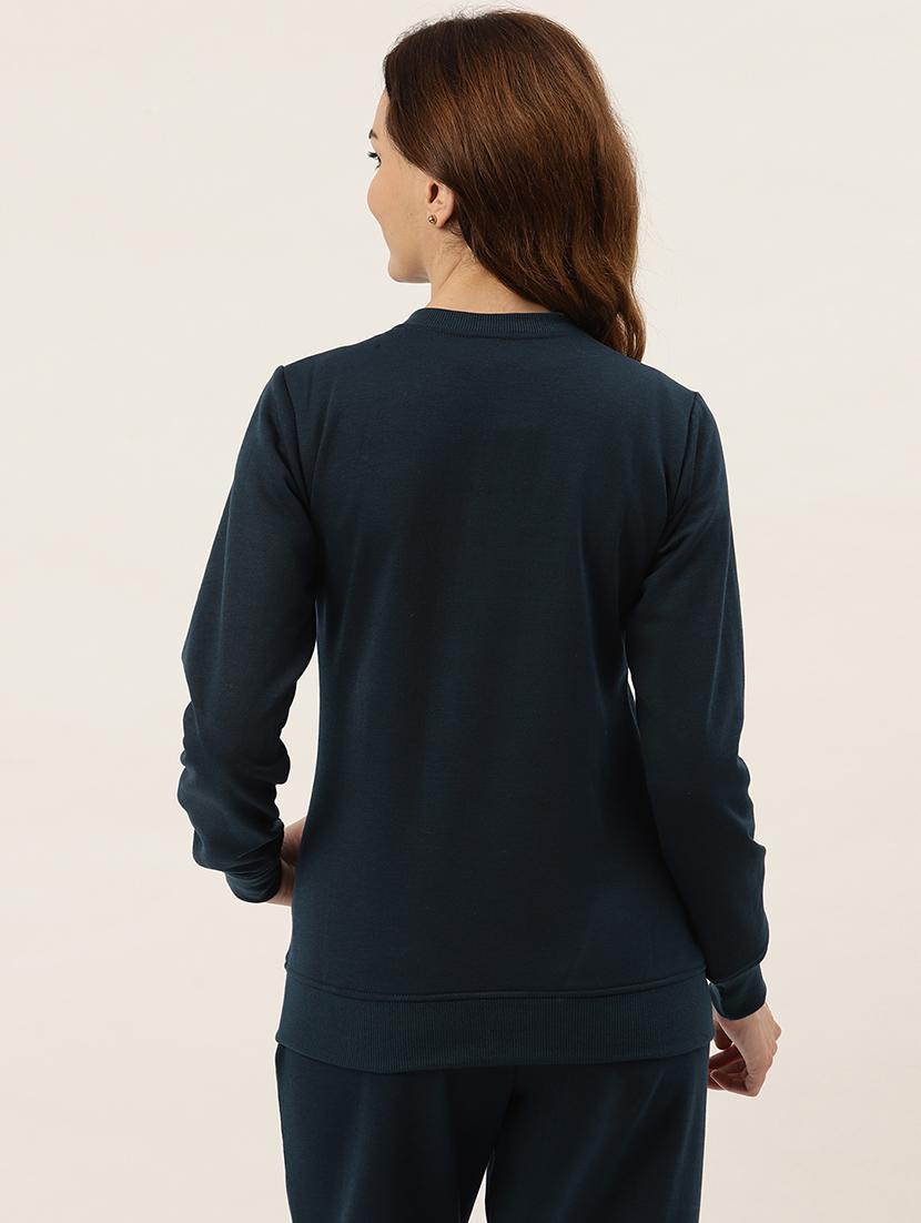 round neck solid regular jacket - 18263125 - Standard Image - 2