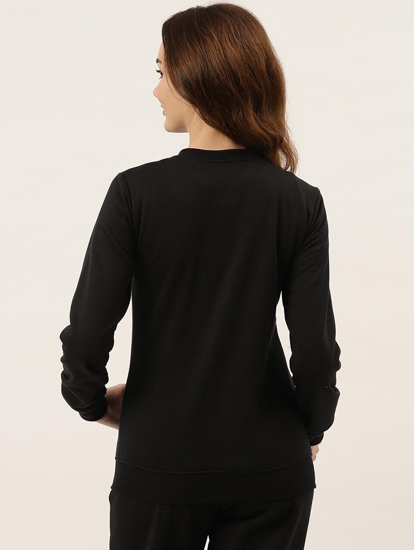 round neck solid regular jacket - 18263131 - Standard Image - 2