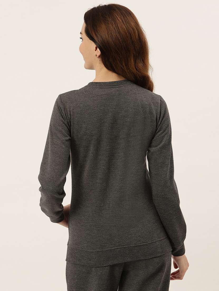 round neck solid regular jacket - 18263137 -  Standard Image - 2