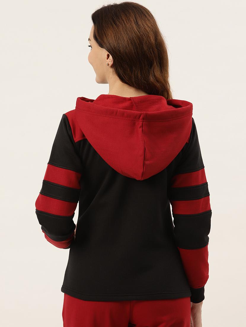 long sleeve solid hooded jacket - 18263155 - Standard Image - 2