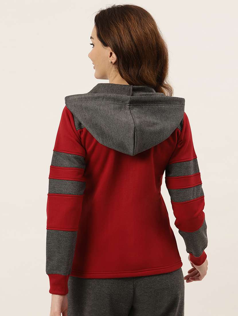 long sleeve solid hooded jacket - 18263167 - Standard Image - 2