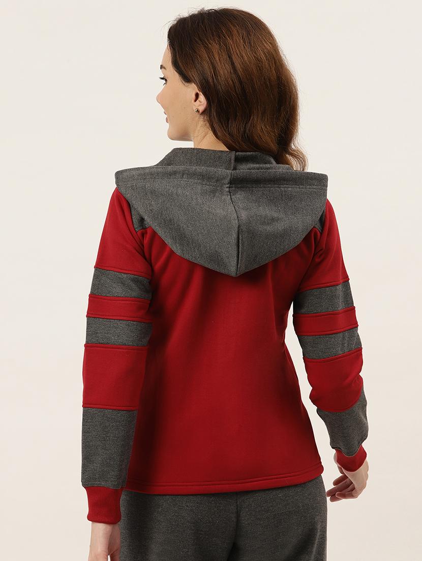 long sleeve solid hooded jacket - 18263188 - Standard Image - 2