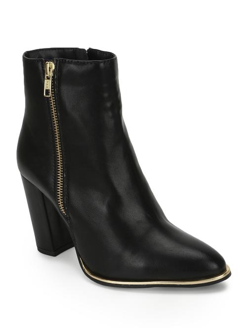 black pu zip up ankle boots - 18263292 -  Standard Image - 0