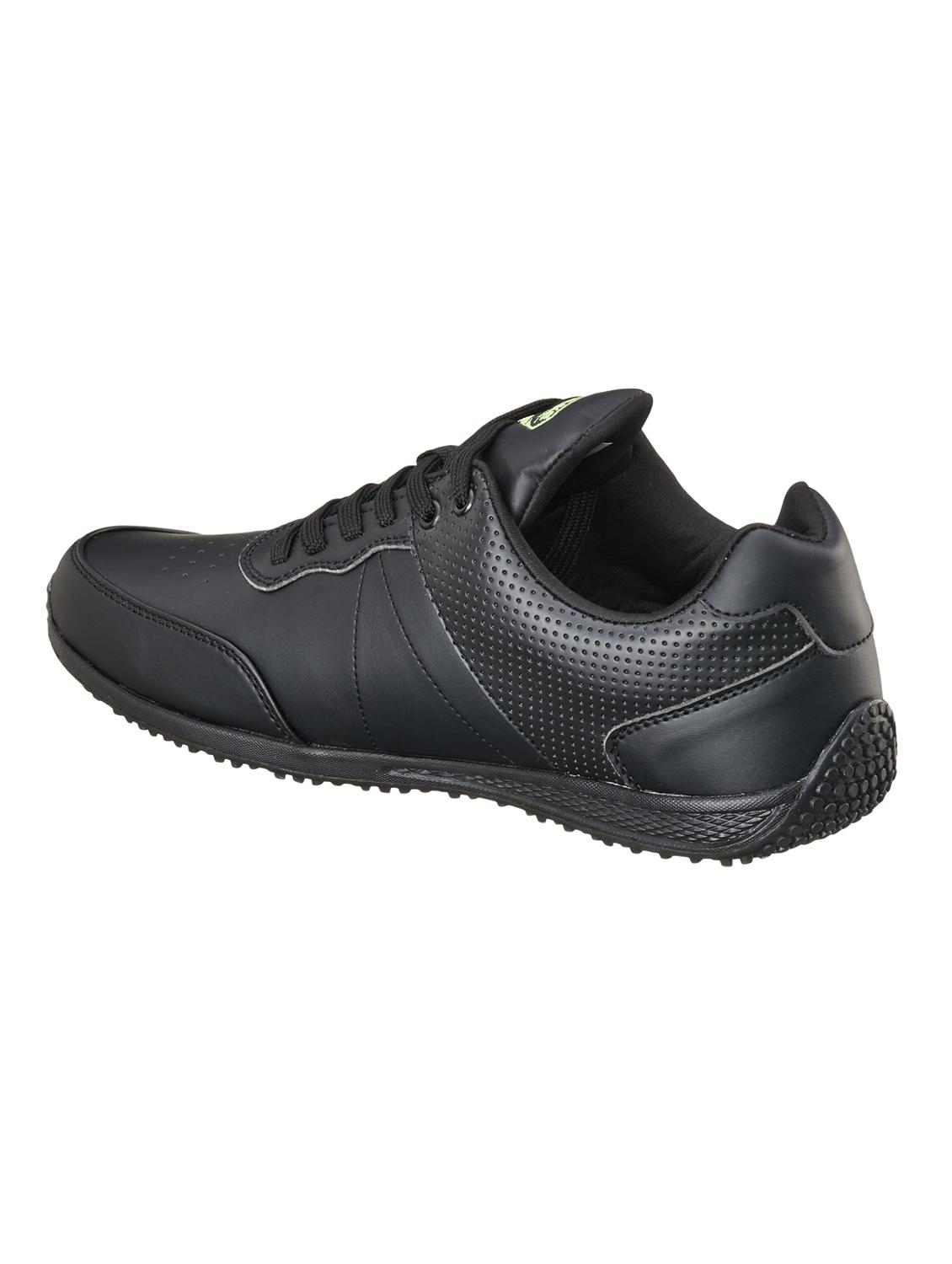black pu lace up sneakers - 18264097 - Standard Image - 2