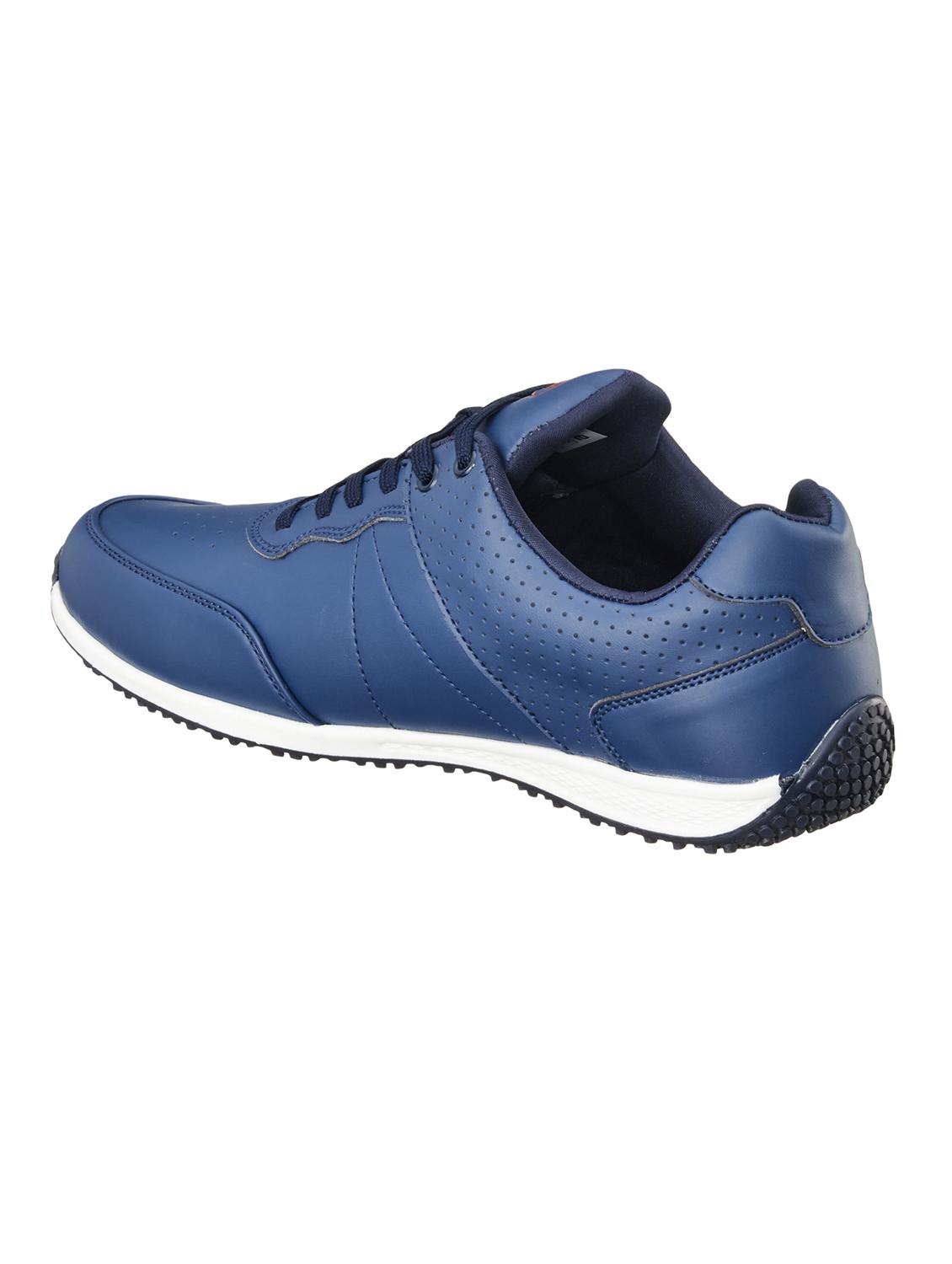 navy pu lace up sneakers - 18264098 - Standard Image - 2